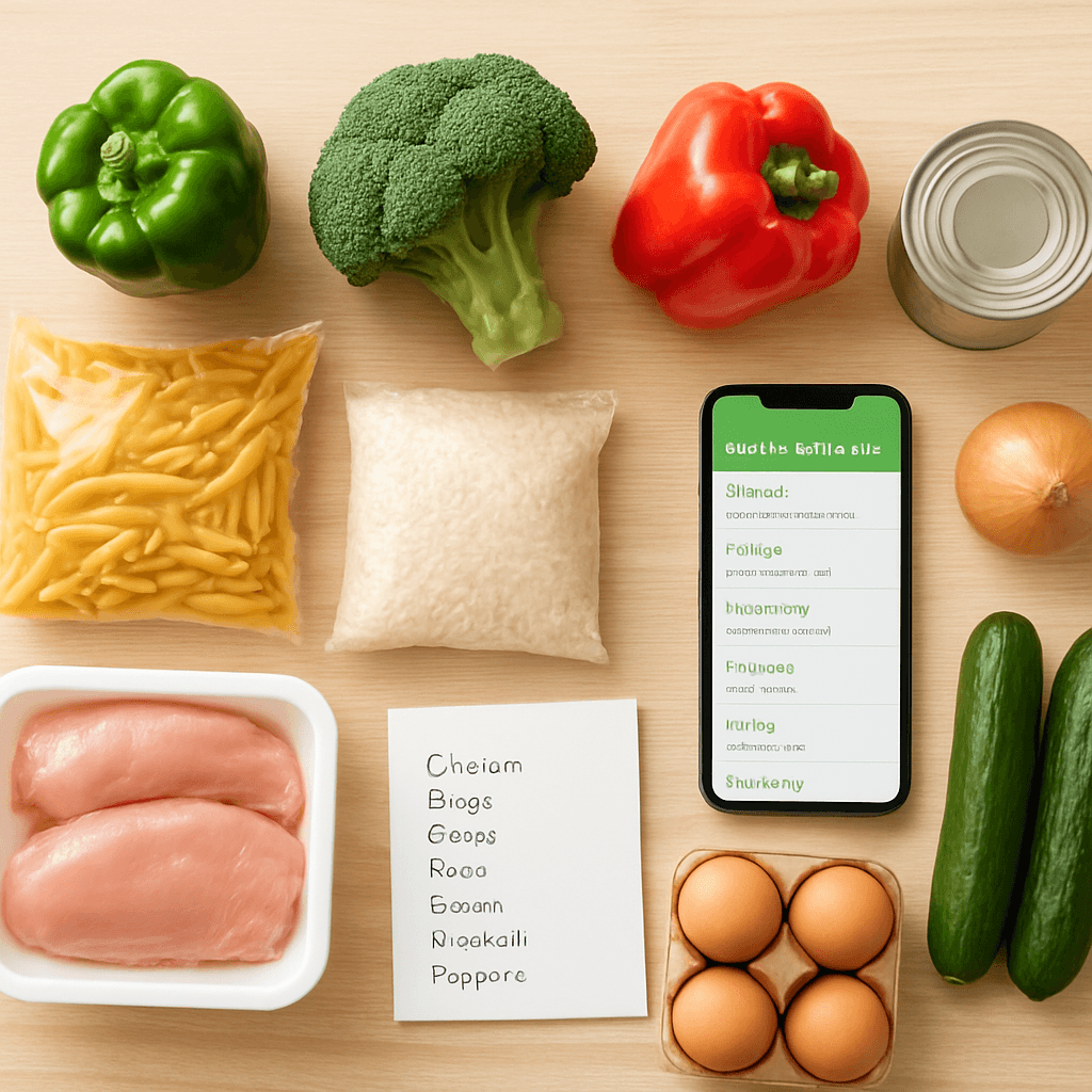 Aldi budget meal plan UK groceries and shopping list