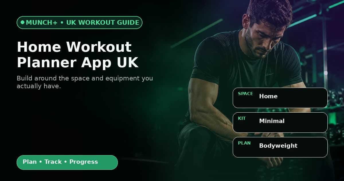 Home workout planner app UK with bodyweight and minimal equipment training plan