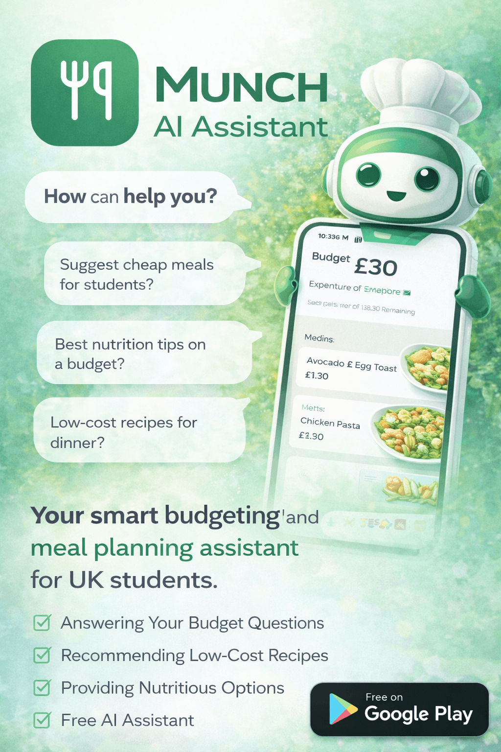 MUNCH AI Chat - Your smart meal planning agent