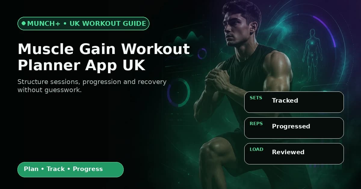 Muscle gain workout planner app UK with structured strength sessions and progress tracking
